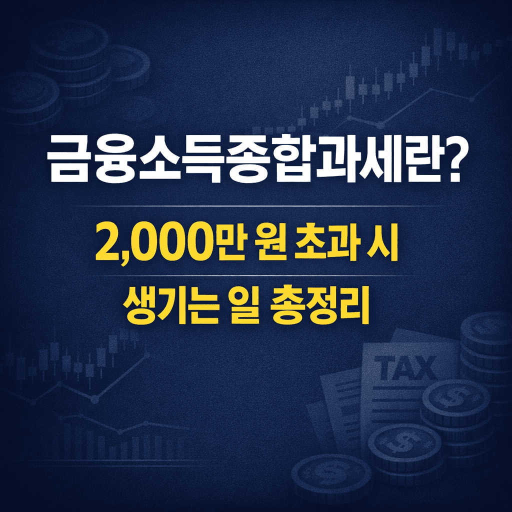 금융소득종합과세란 – 2,000만 원 기준 초과 시 생기는 일