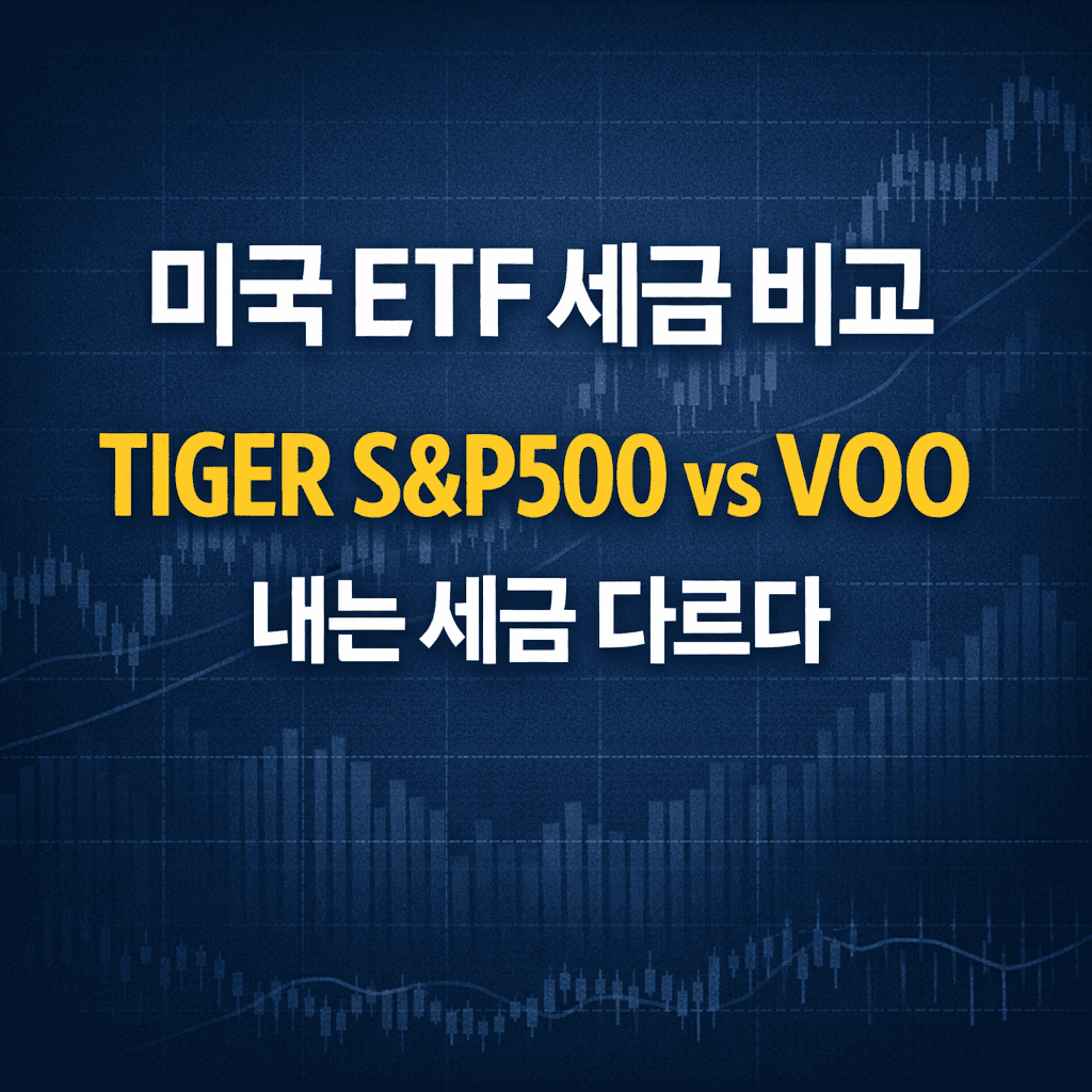 미국 ETF 세금 비교 – TIGER S&P500 vs VOO 내는 세금 다르다