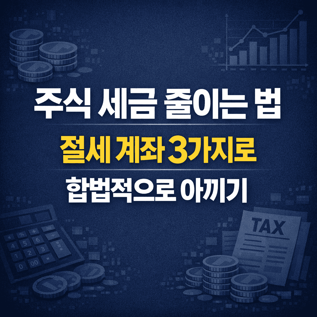 주식 세금 줄이는 법 – 절세 계좌 3가지로 합법적으로 아끼기