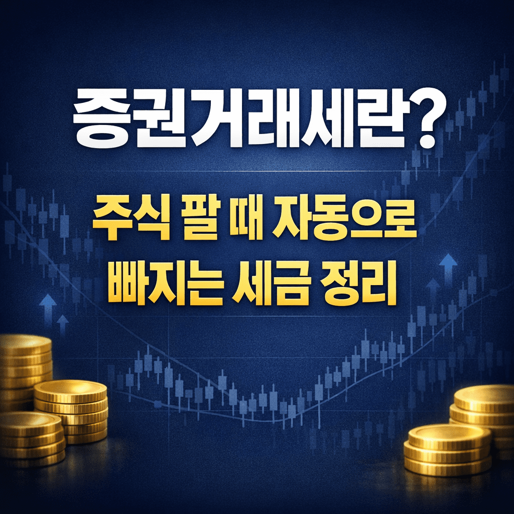 증권거래세란 – 주식 팔 때 자동으로 빠지는 세금 정리